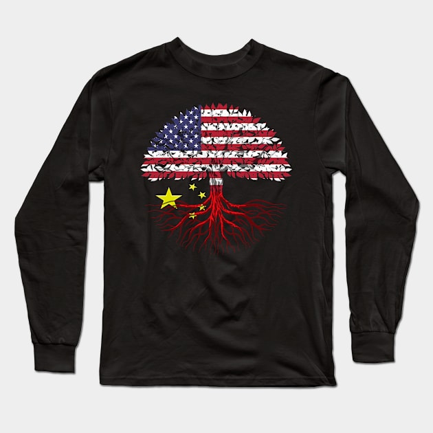 Chinese American citizenship gift Long Sleeve T-Shirt by SerenityByAlex